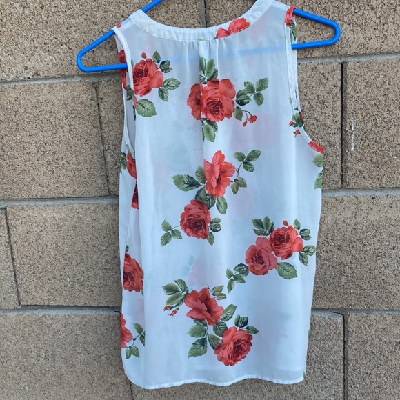 DNA couture women’s size small sheer floral blouse - Picture 5 of 8